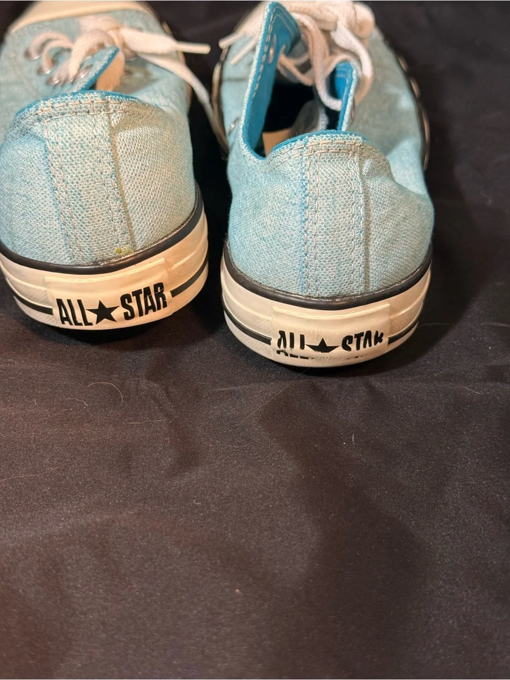 Unisex Converse Light Blue Canvas Low-Top Sneakers with White Accents - Picture 3 of 5